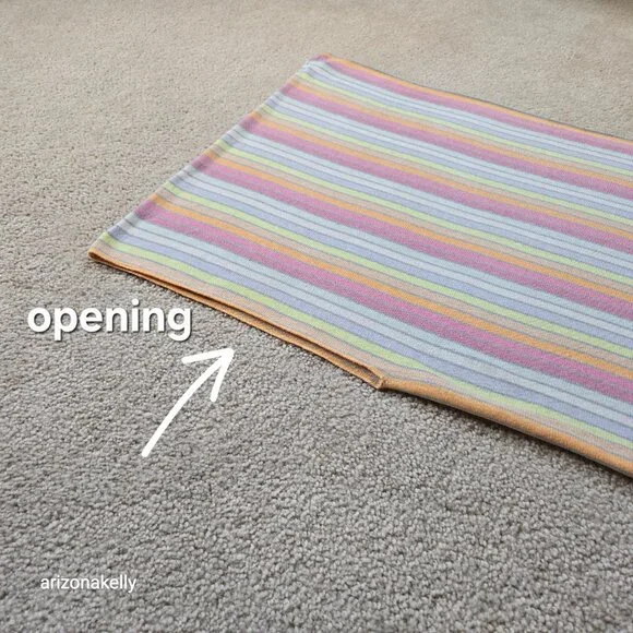 GAP Silk Knit Striped Balaclava Scarf Wrap - Picture 2 of 10